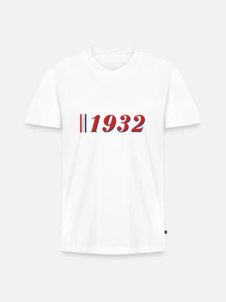 Year 1932 - Men's Premium Organic T-shirt with V-neck - white