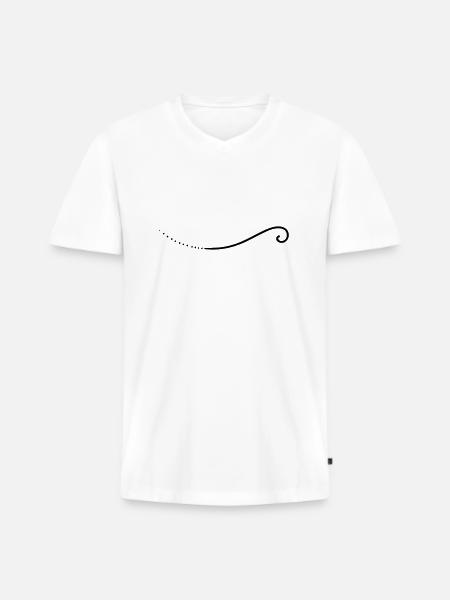 Squiggles Line - Men's Premium Organic T-shirt with V-neck - white