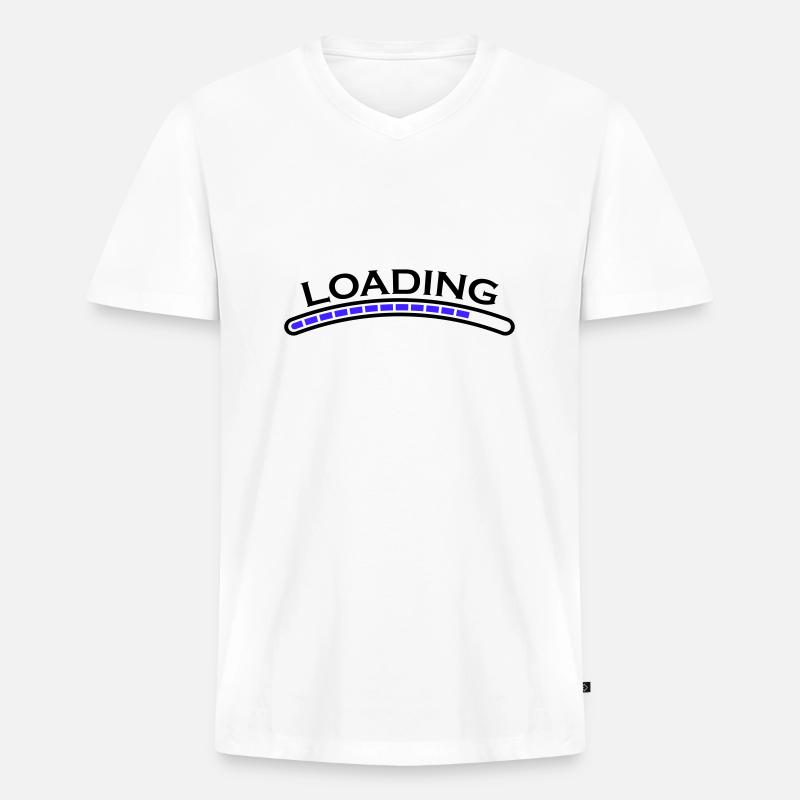 loading ladebalken - Männer Premium Bio T-Shirt mit V-Ausschnitt - Weiß