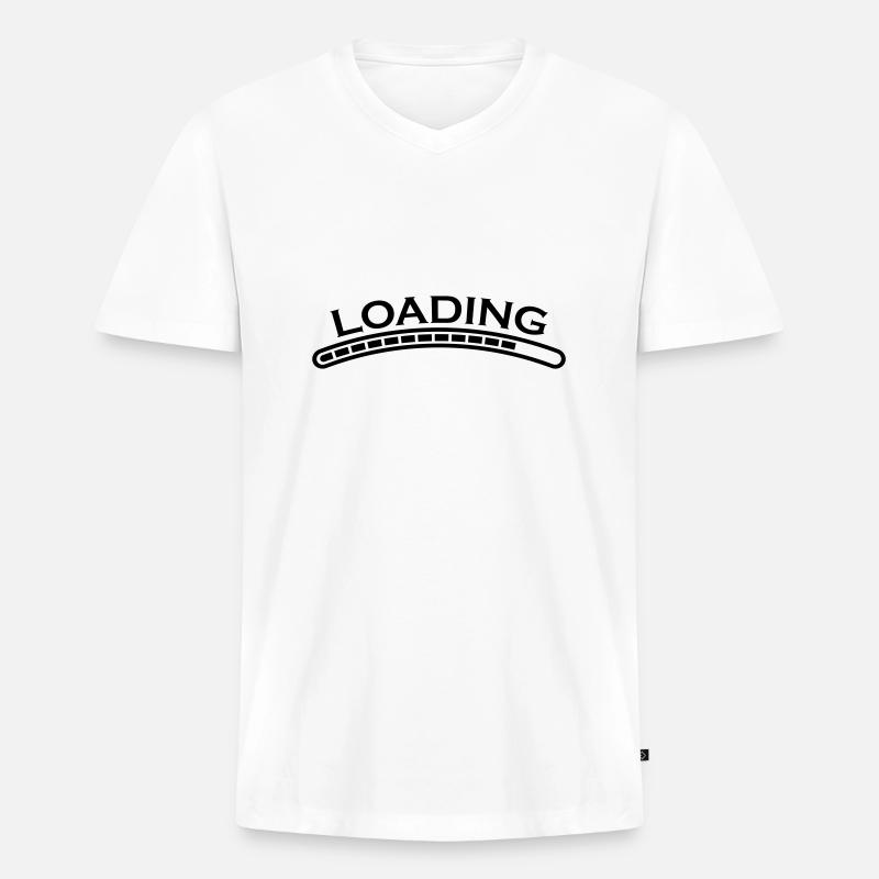 loading ladebalken - Männer Premium Bio T-Shirt mit V-Ausschnitt - Weiß