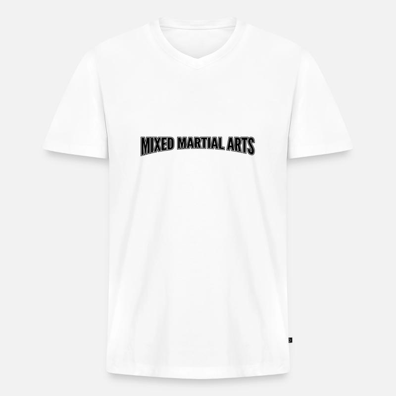 mixed martial arts - Männer Premium Bio T-Shirt mit V-Ausschnitt - Weiß