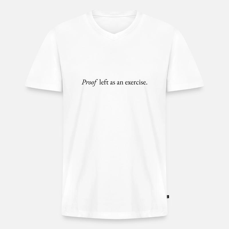 Proof left as an exercise - Männer Premium Bio T-Shirt mit V-Ausschnitt - Weiß
