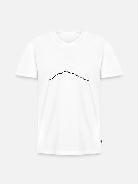 Berg - Hügel - Männer Premium Bio T-Shirt mit V-Ausschnitt - Weiß