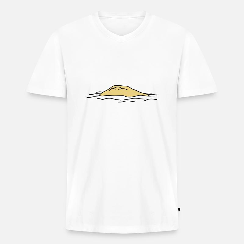 Island - Männer Premium Bio T-Shirt mit V-Ausschnitt - Weiß