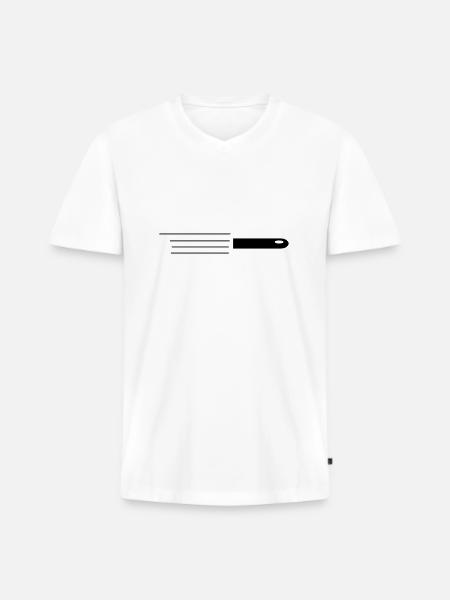 patronenkugel - Männer Premium Bio T-Shirt mit V-Ausschnitt - Weiß
