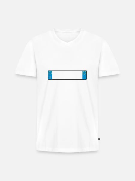 Italien Platte_g1 - Männer Premium Bio T-Shirt mit V-Ausschnitt - Weiß