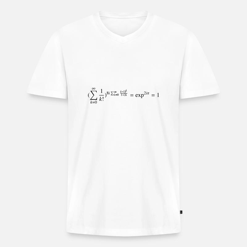 Keep it Simple - Männer Premium Bio T-Shirt mit V-Ausschnitt - Weiß