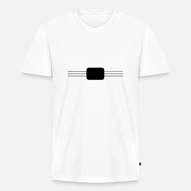 Anpassen / Anpassung / fertigen / Customize it - Männer Premium Bio T-Shirt mit V-Ausschnitt - Weiß