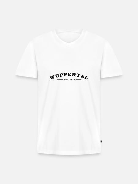 wuppertal_1929 - Men's Premium Organic T-shirt with V-neck - white