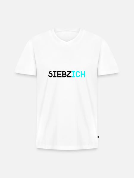 siebzich - Men's Premium Organic T-shirt with V-neck - white