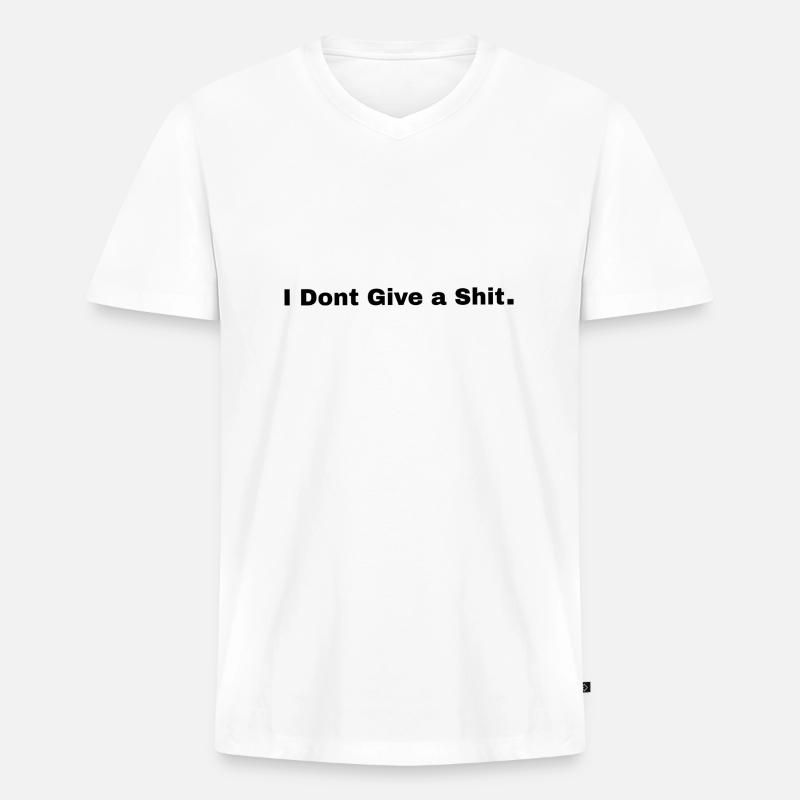 Shit - Männer Premium Bio T-Shirt mit V-Ausschnitt - Weiß