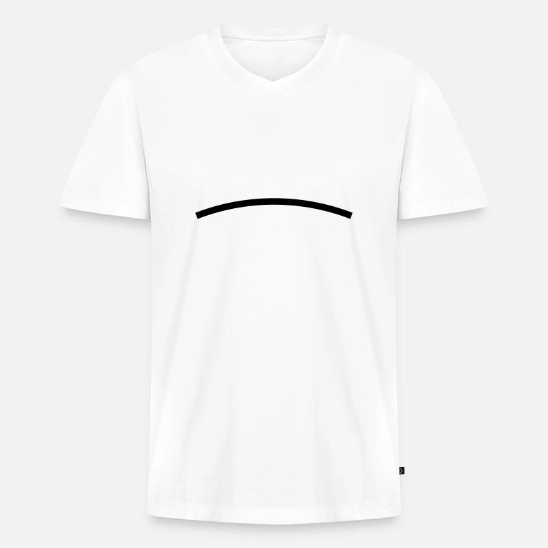 bogen - Männer Premium Bio T-Shirt mit V-Ausschnitt - Weiß