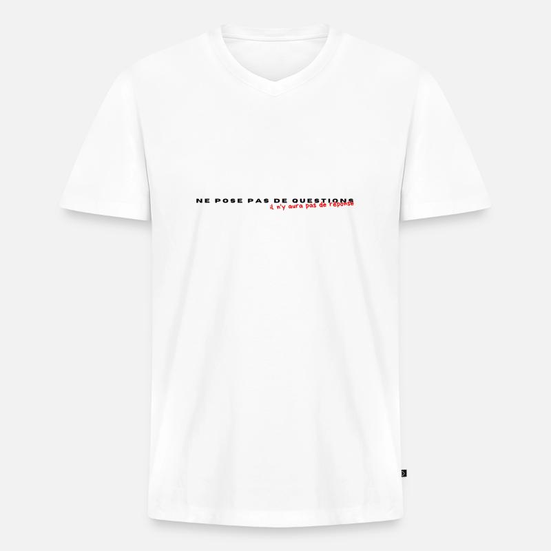 8A58F78B 9D47 4A6A 8141 A801CA2805B9 - Männer Premium Bio T-Shirt mit V-Ausschnitt - Weiß