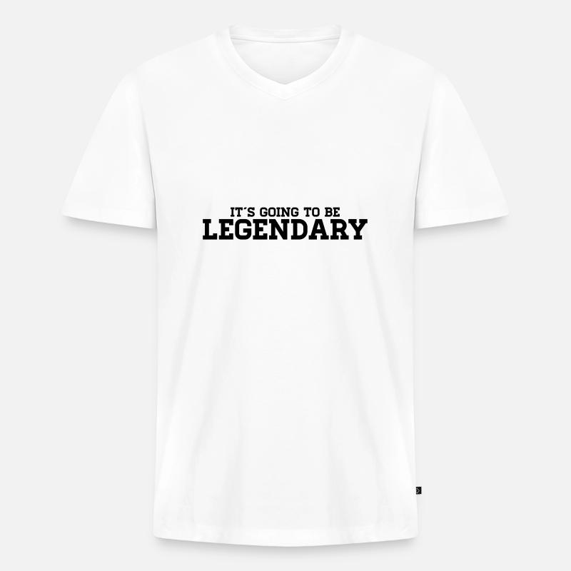 It´s going to be legendary - Männer Premium Bio T-Shirt mit V-Ausschnitt - Weiß
