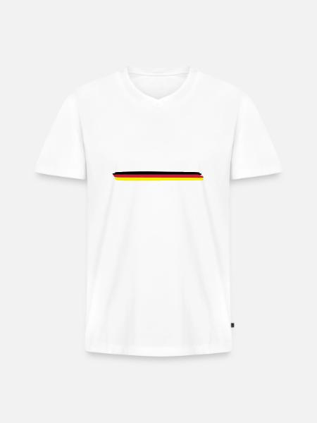germany_3__f3 - Men's Premium Organic T-shirt with V-neck - white