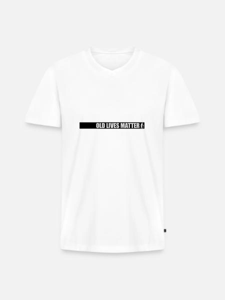 old lives matter quote - Men's Premium Organic T-shirt with V-neck - white