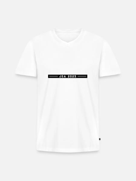 JGA 2025 - Männer Premium Bio T-Shirt mit V-Ausschnitt - Weiß