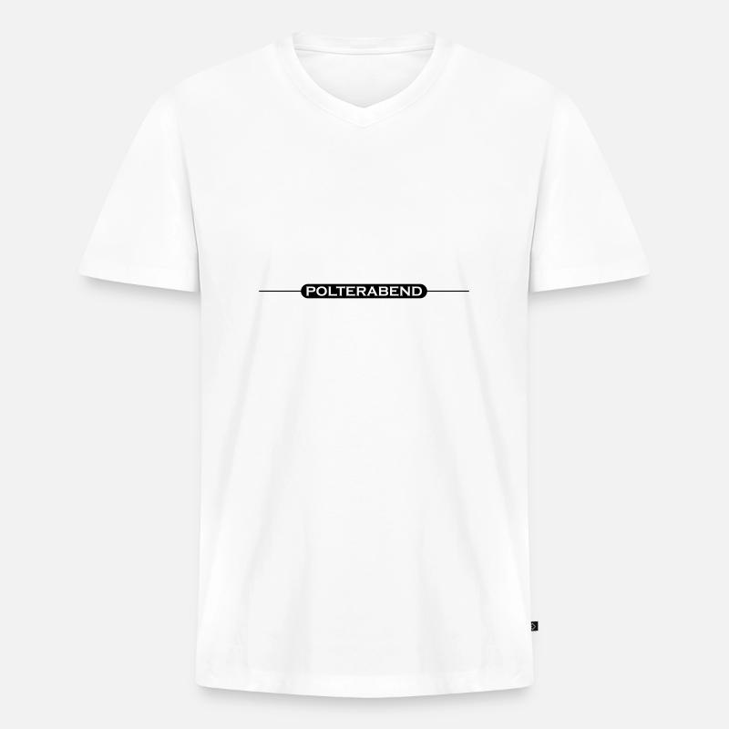 Polterabend Grafik - Männer Premium Bio T-Shirt mit V-Ausschnitt - Weiß