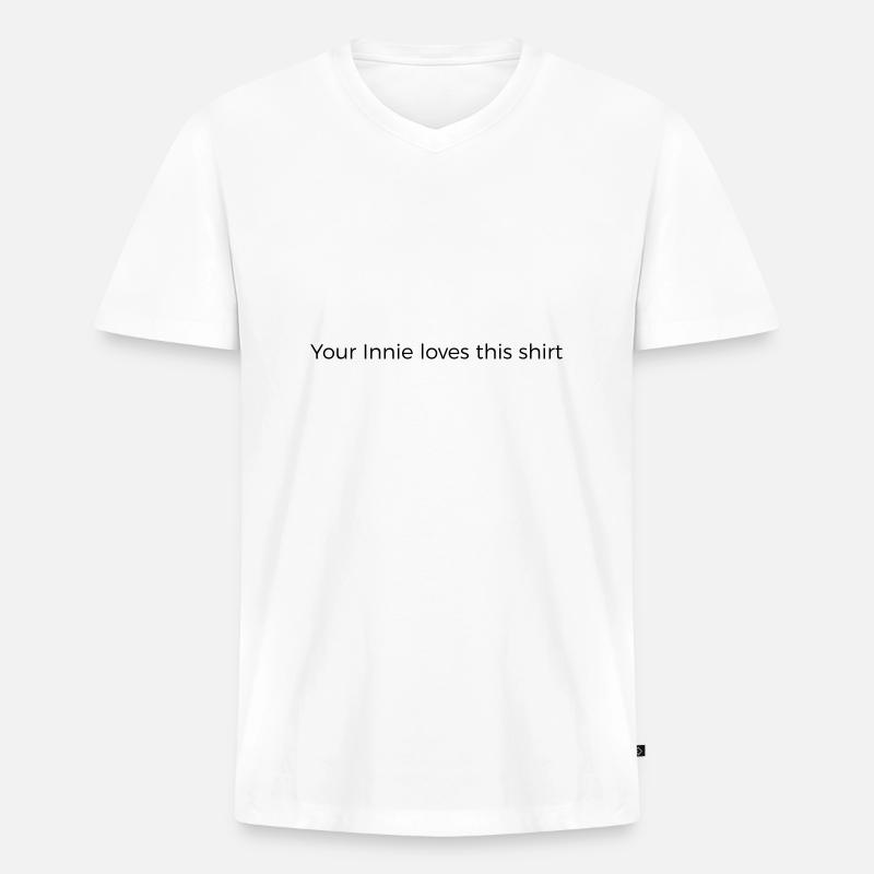 Your Innie - Männer Premium Bio T-Shirt mit V-Ausschnitt - Weiß