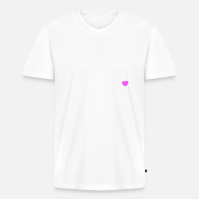 Support Team Herz - Männer Premium Bio T-Shirt mit V-Ausschnitt - undefined