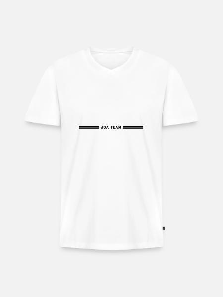 JGA Team Junggesellenabschied - Männer Premium Bio T-Shirt mit V-Ausschnitt - Weiß