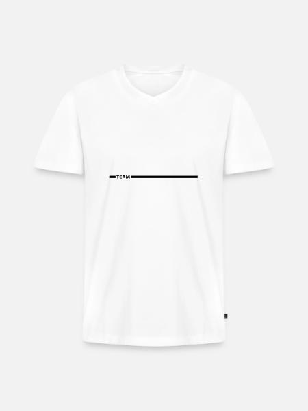 team_f1 - T-shirt encolure en V Premium bio Homme - blanc
