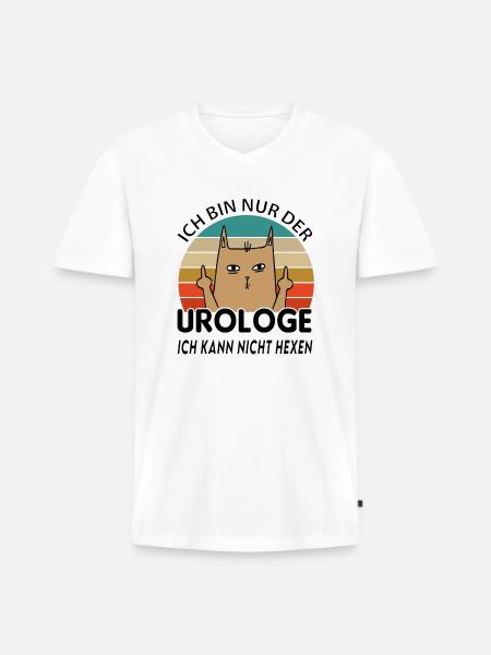 Urologe - Männer Premium Bio T-Shirt mit V-Ausschnitt - Weiß