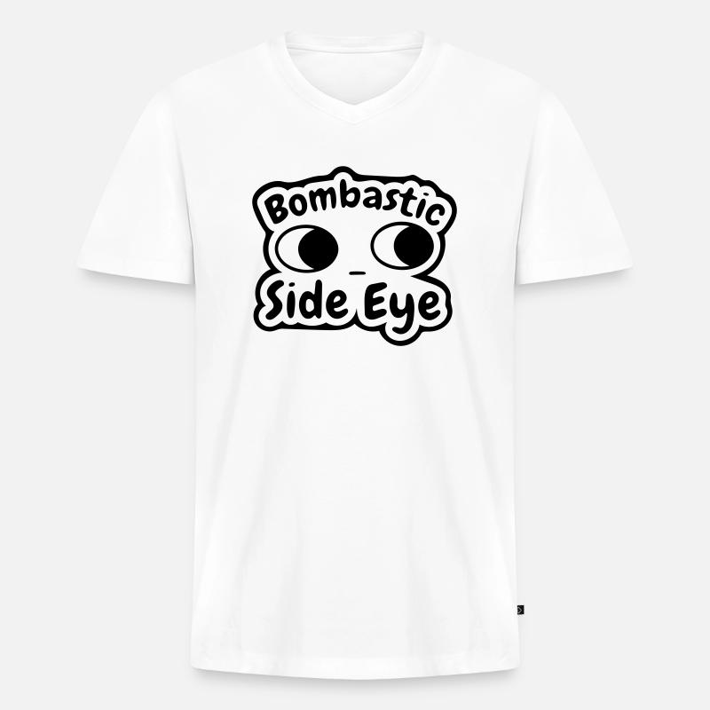 bombastischer Seitenblick - Männer Premium Bio T-Shirt mit V-Ausschnitt - Weiß