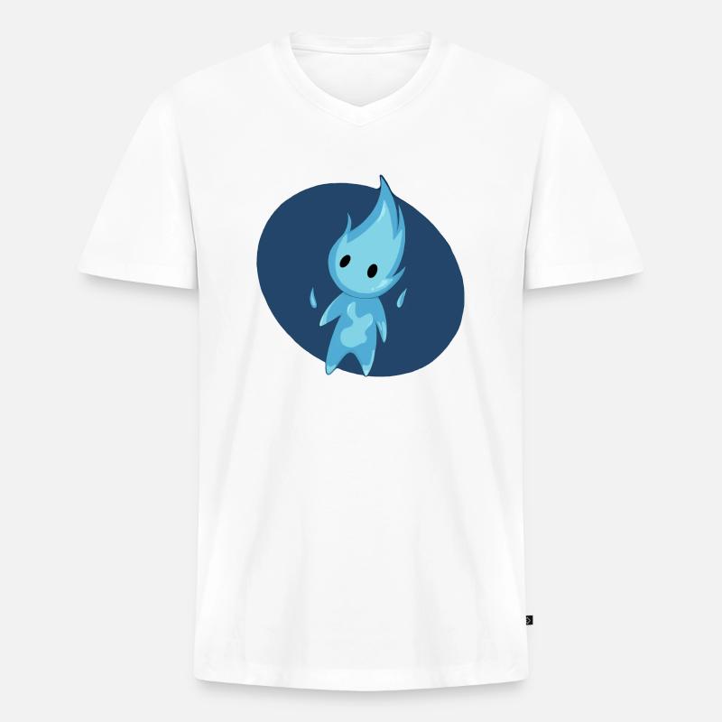 Will O The Wisp cutie - Maglietta ecologica premium da uomo con scollo a V - bianco