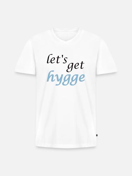 let's get hygge - Men's Premium Organic T-shirt with V-neck - white