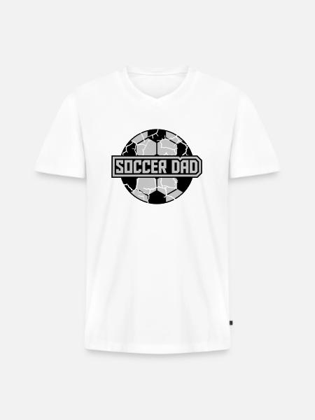 Soccer Dad Sport Logo - Men's Premium Organic T-shirt with V-neck - white