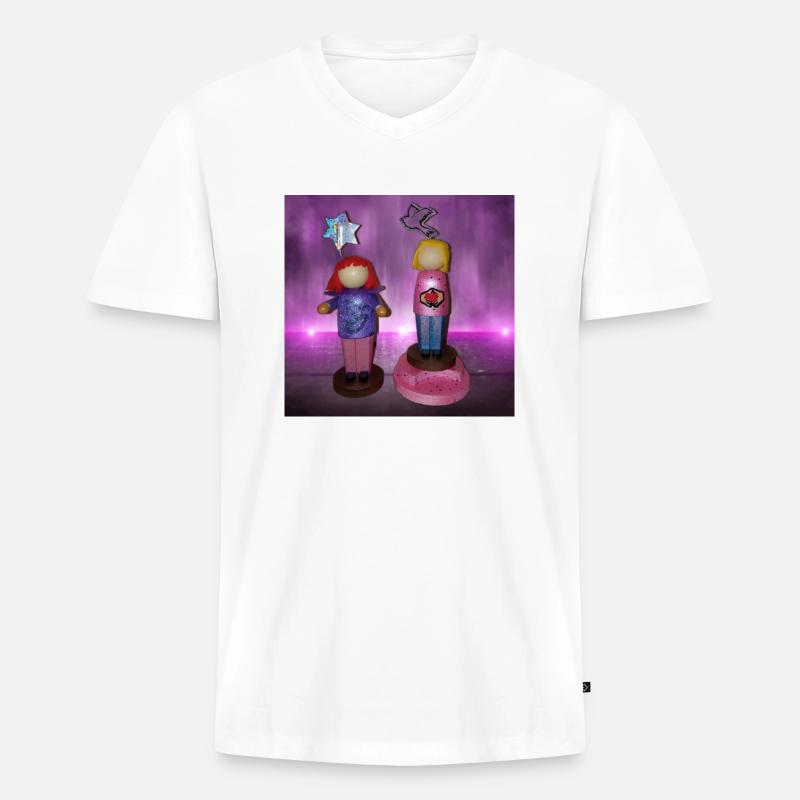 Magic - Männer Premium Bio T-Shirt mit V-Ausschnitt - Weiß