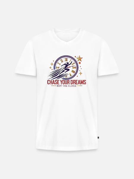 dreams - T-shirt encolure en V Premium bio Homme - blanc