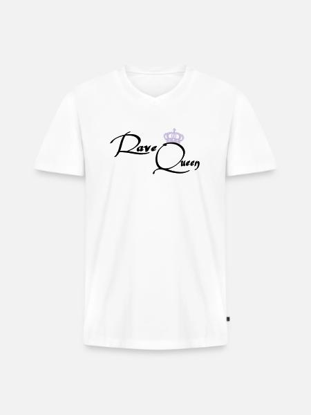 Rave Queen - Men's Premium Organic T-shirt with V-neck - white