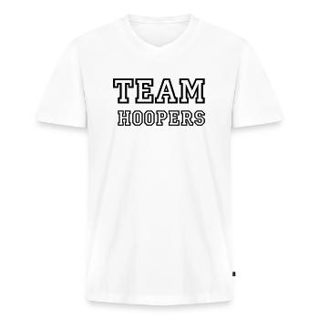 Team Hoopers Agility Dog Sport - Men's Premium Organic T-shirt with V-neck - white - Front - Nico (187cm)