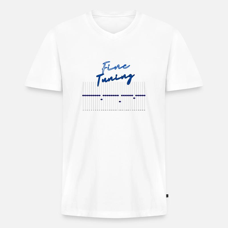 Tuning mal anders: 31-Band Equalizer - Männer Premium Bio T-Shirt mit V-Ausschnitt - Weiß
