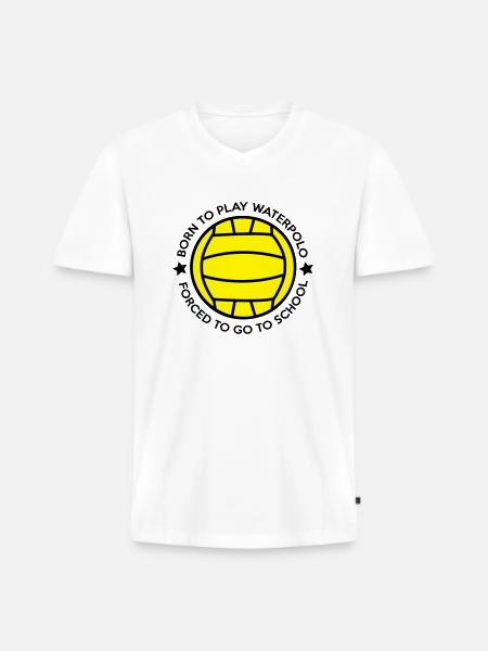 water polo - Männer Premium Bio T-Shirt mit V-Ausschnitt - Weiß