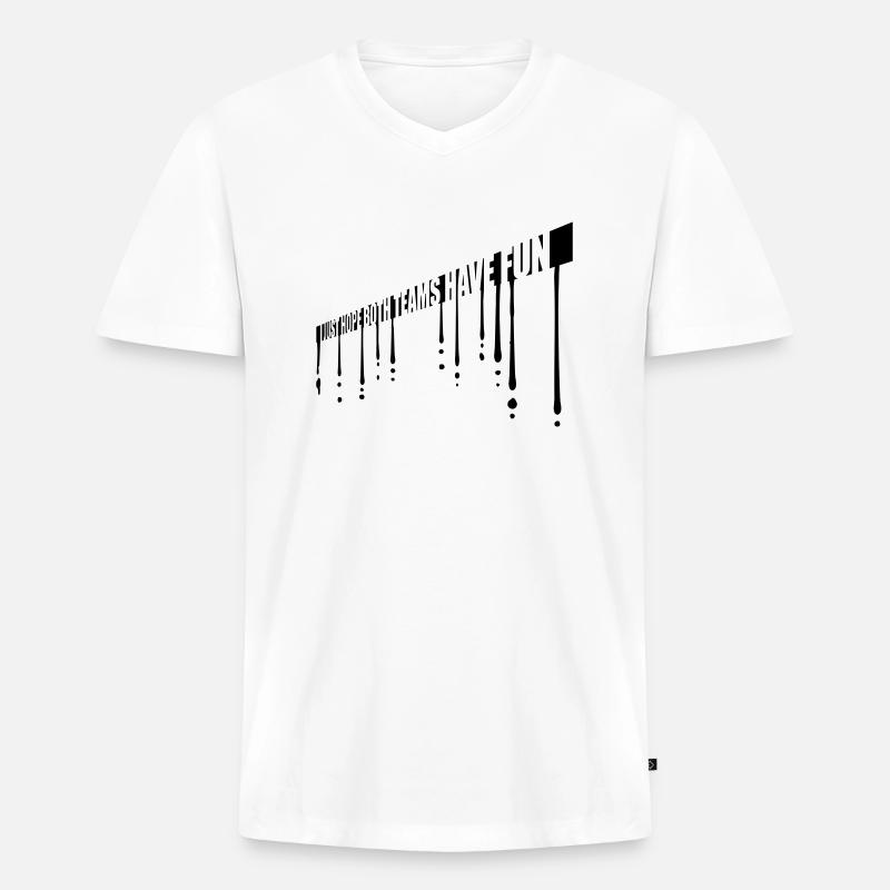 Both Teams Have Fun - Männer Premium Bio T-Shirt mit V-Ausschnitt - Weiß