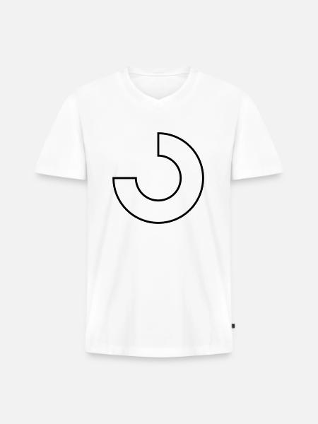 three-quarters district F - Men's Premium Organic T-shirt with V-neck - white