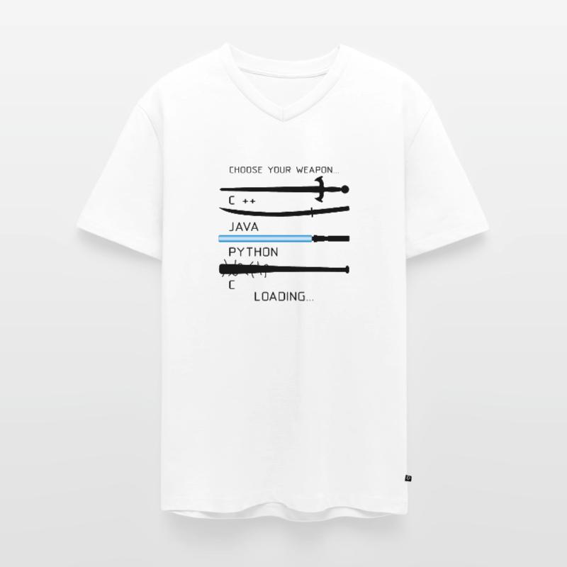 Coding Java Programmierer Beruf Geschenk Männer Premium Bio T-Shirt mit V-Ausschnitt