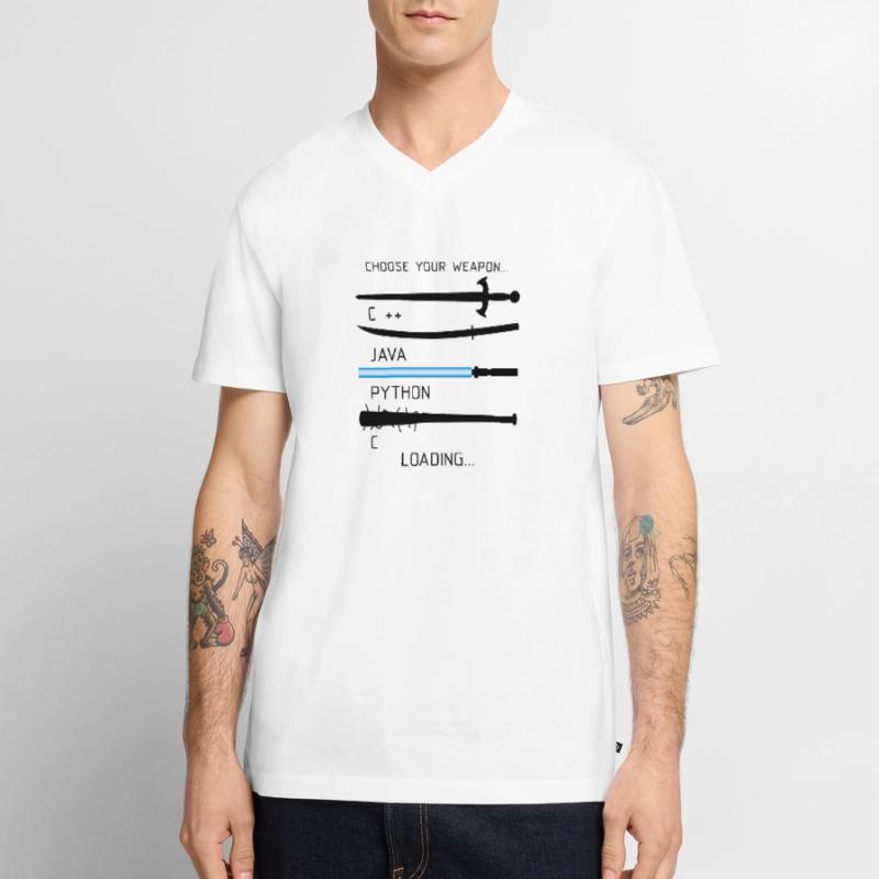 Coding Java Programmierer Beruf Geschenk Männer Premium Bio T-Shirt mit V-Ausschnitt