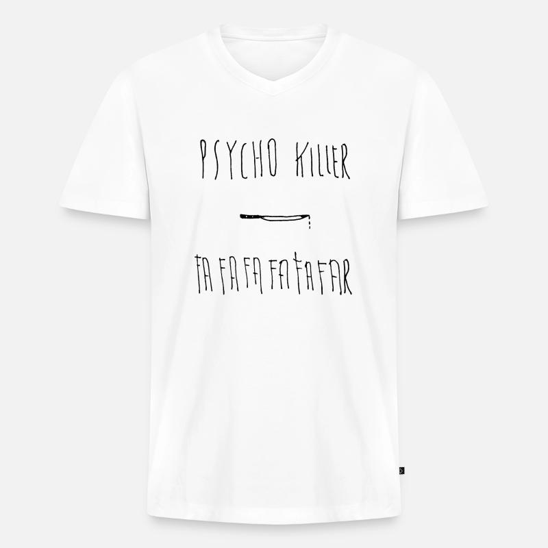 Psychopathischer Mörder - Männer Premium Bio T-Shirt mit V-Ausschnitt - Weiß