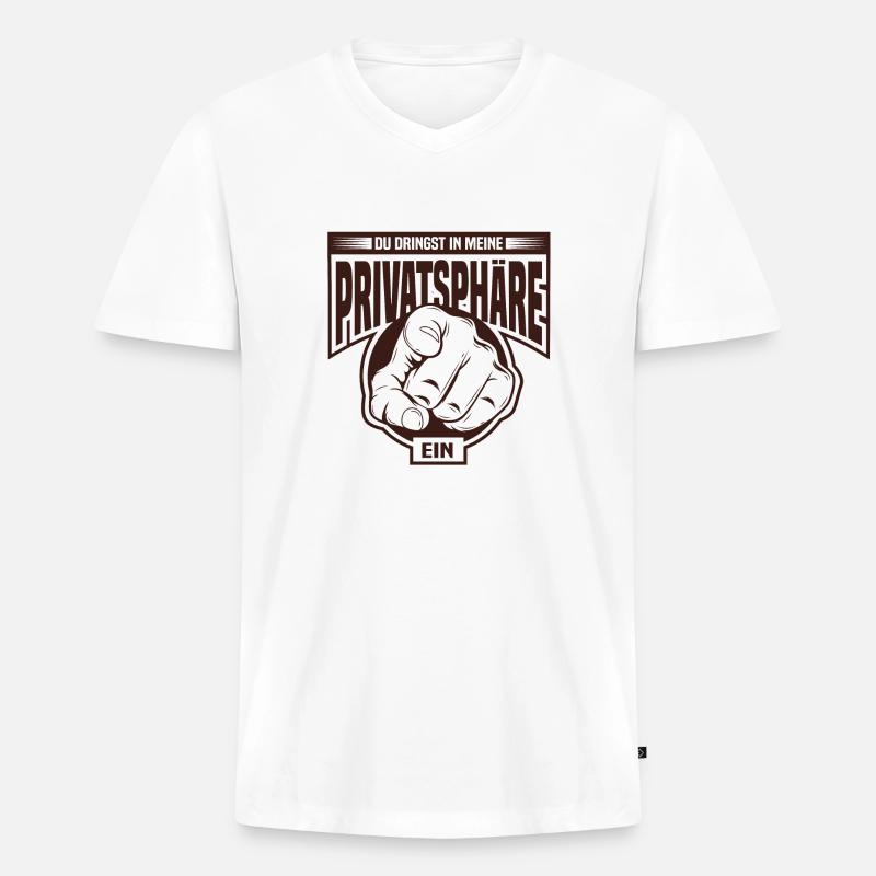 Datenschutz Internet Datenschutzbeauftragte Lustig - Männer Premium Bio T-Shirt mit V-Ausschnitt - Weiß