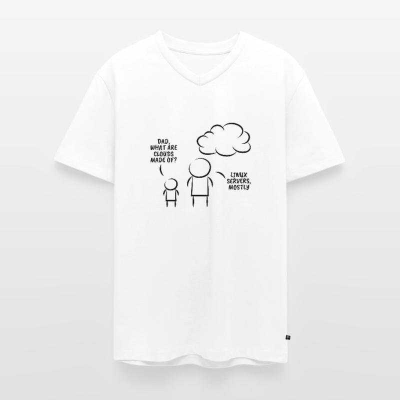 Linux servers Programming Informatic Geschenk Männer Premium Bio T-Shirt mit V-Ausschnitt