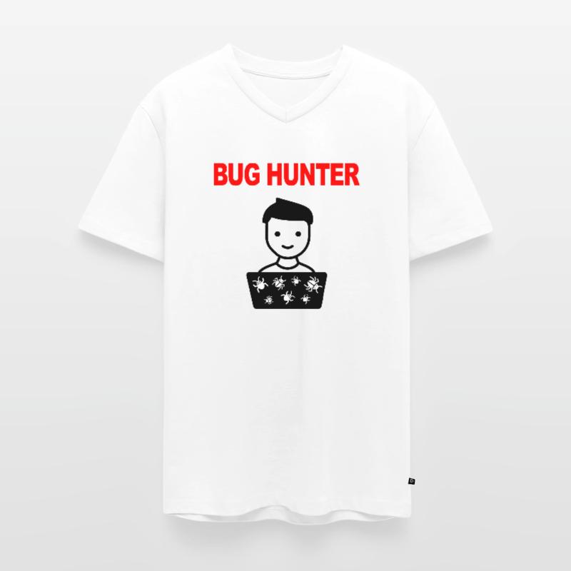 Bug Hunter, Software Testing, Programmer, IT, Bugs Men's Premium Organic T-shirt with V-neck