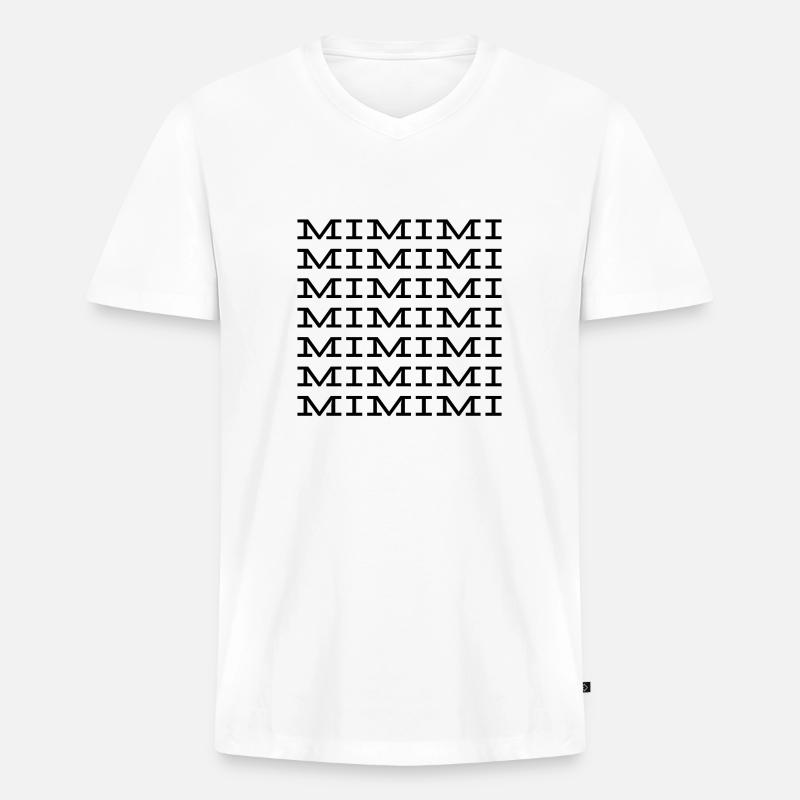 mimimi tshirt - Männer Premium Bio T-Shirt mit V-Ausschnitt - Weiß