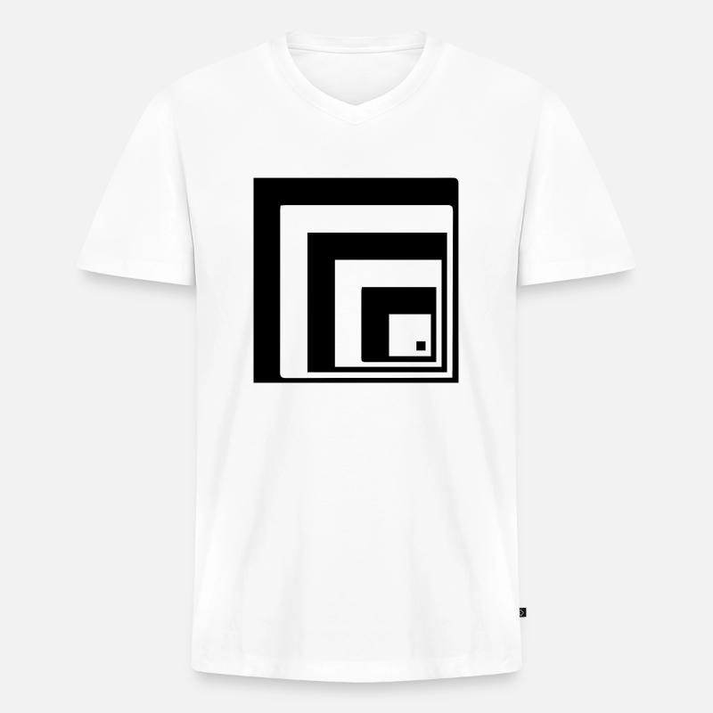 Pyramid or Pathway - Männer Premium Bio T-Shirt mit V-Ausschnitt - Weiß