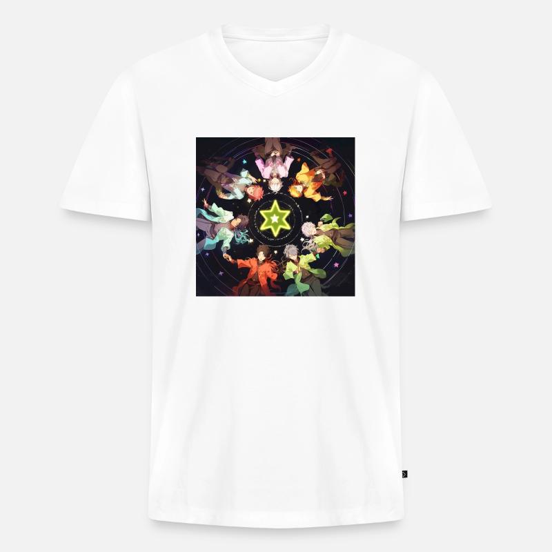 Sternentöter - Männer Premium Bio T-Shirt mit V-Ausschnitt - Weiß