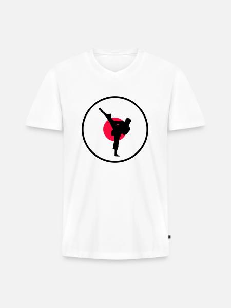 Karate Japan - Men's Premium Organic T-shirt with V-neck - white
