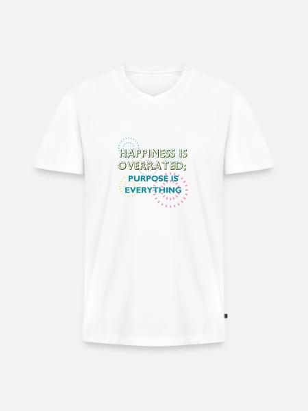 Purpose Is Everything Inspirational Design - Men's Premium Organic T-shirt with V-neck - white